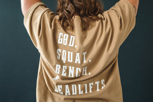 GSBD- God, Squat, Bench, Deadlift Relaxed Fit Tee